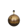 Pied de lampe boule métal doré brule H30