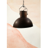 Suspension métal marron martelé rustique D41