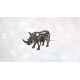 Lampe métal doré rhino