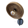 Applique arc alfa tressé marron/naturel/marron