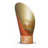 Lampe Spoon XL bois/champagne/terracotta