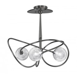 Lustre Niobe 3 lumières laiton graphite LUNIOB3GHS100C