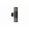 Applique tube noir/or/bois 2L