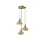 Suspension verre ambré métal doré 3L