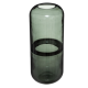 Vase cylindre verre fumé H25