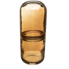 Vase cylindre verre ambré H25