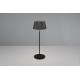 Lampe à poser rechargeable métal noir 200lm IP44