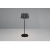Lampe à poser rechargeable métal noir 200lm IP44