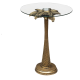 Table palmier or verre 