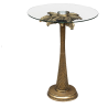 Table palmier or verre 