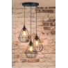 Suspension 3L filaire noir
