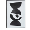 Tableau noir et blanc abstrait 60*90