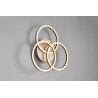 Plafonnier cercle noir/bois 27w 3200lm CCT