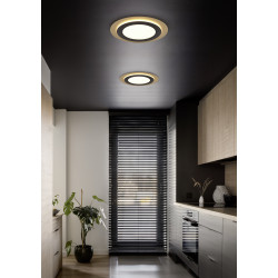 Plafonnier rond doré noir 42w 5600lm CCT télécommande