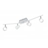 Spot 4 lumières blanc mat 4*600lm 4*6w 3k
