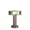 Lampe verre fumé cuivre noir PM