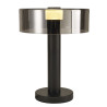 Lampe verre fumé noir GM
