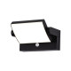 Applique rectangle 20w 1700lm noir détecteur