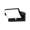 Applique rectangle 20w 1700lm noir détecteur