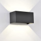 Applique rectangle double 4*6w 2200lm noir