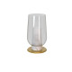 Lampe verre blanche /or 