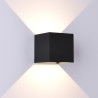 Applique carré 12w 1100lm noir 
