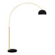 Lampadaire arc noir/doré H205