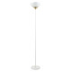Lampadaire métal blanc/doré E27