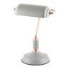 Lampe banquier métal gris cuivre