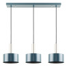 Suspension 3L bleu/acier E27