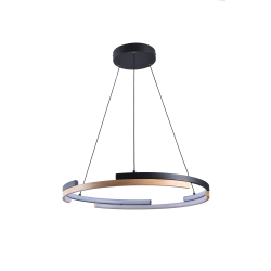 Suspension nr/bois 2500lm 3dim