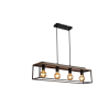 Suspension 4L carré nr/bois 