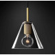 Suspension co verre tr doré D25