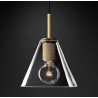Suspension co verre tr doré D25