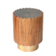 Selette bois laiton brossé D41
