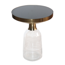 Selette métal doré/noir verre D41 