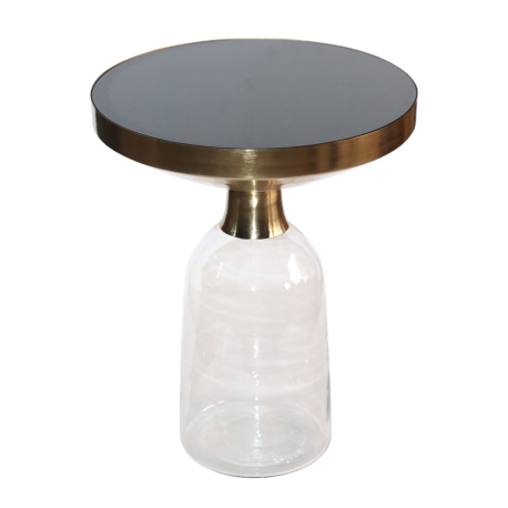 Selette métal doré/noir verre D41 