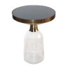 Selette métal doré/noir verre D41 