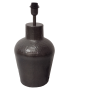 Pied de lampe noir martelé H40