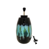 Pied de lampe émaux bleu/noir H58