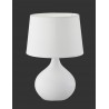 Lampe boule à poser céramique blanc 