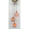 Suspension 3L v.rose/doré 
