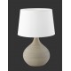Lampe boule à poser céramique beige 