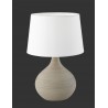 Lampe boule à poser céramique beige 