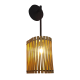 Applique bois naturel lamelles tige noire